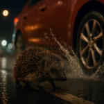 Ein Igel entkommt einem Auto knapp mit dem Leben - ist Vision Zero möglich?